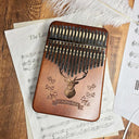 17-Key Solid Wood Kalimba Thumb Piano with Learning Guide