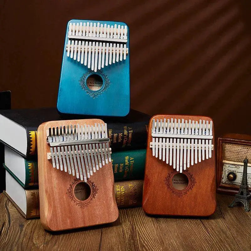 17 Key Solid Wood Kalimba Thumb Piano With Learning Guide