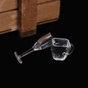 17PCS Miniature Dollhouse Kitchen Accessories Transparent Ice Cream Bowls and Cups