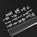 17PCS Miniature Dollhouse Kitchen Accessories Transparent Ice Cream Bowls and Cups