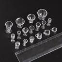 17PCS Miniature Dollhouse Kitchen Accessories Transparent Ice Cream Bowls and Cups