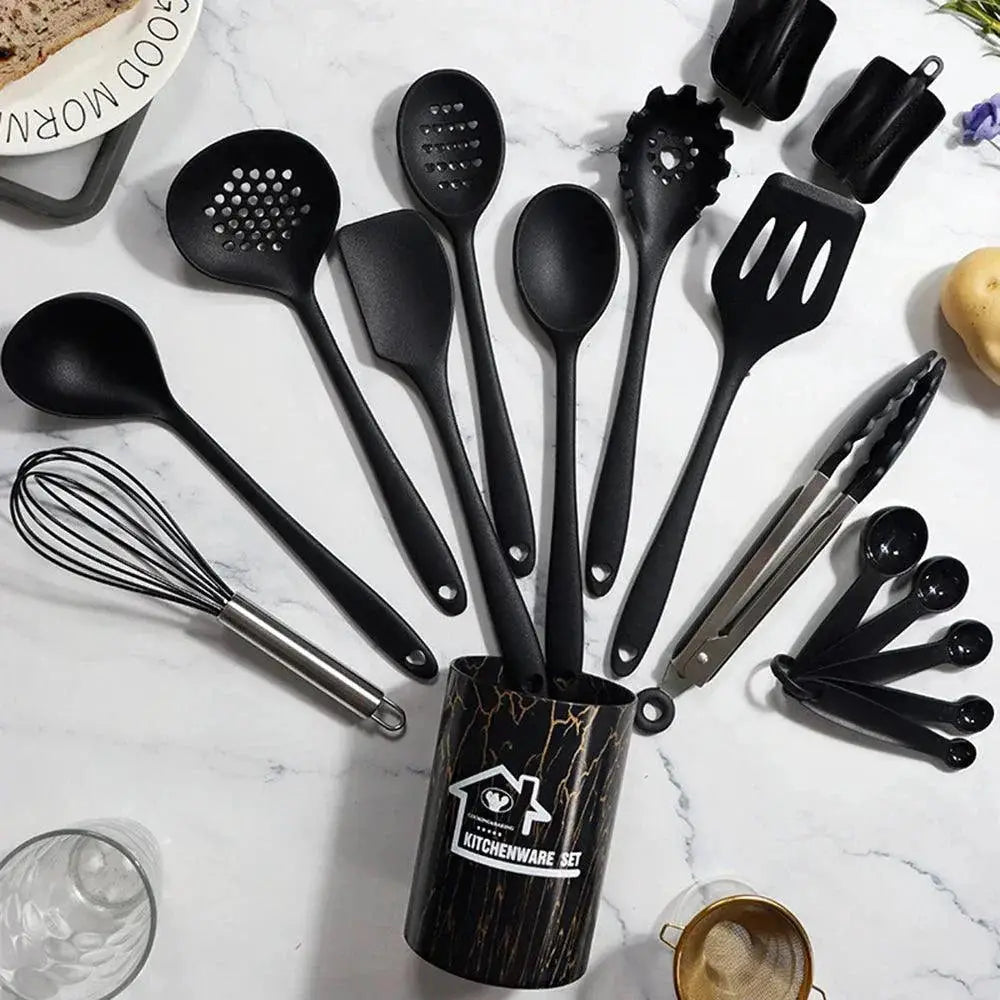 18 Pink Silicone Kitchen Utensil Set Eco Friendly Tools