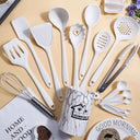 18-Piece Pink Silicone Kitchen Utensil Set Eco-Friendly Tools