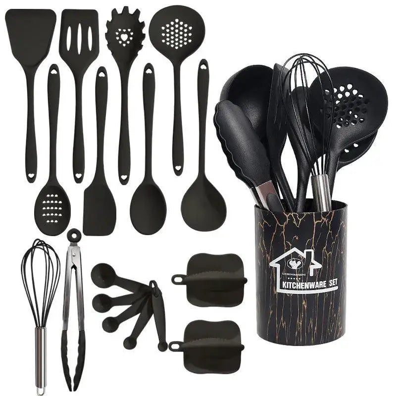 Pink Silicone Kitchen Utensil Set Eco Friendly Tools — product view 9