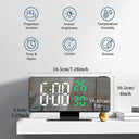 180° Arm Projection LED Alarm Clock With Temp & Humidity Display