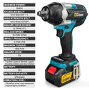 1800N.M Torque Brushless Electric Impact Wrench Cordless
