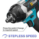 1800N.M Torque Brushless Electric Impact Wrench Cordless