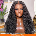 180D Deep Wave Lace Front Human Hair Wig Pre Plucked