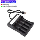 18650 Battery Charger Dual Slot USB Fast Charging Lithium Batteries