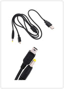 1pc 2-in-1 USB Data Cable Charger for PSP 1000 2000 3000