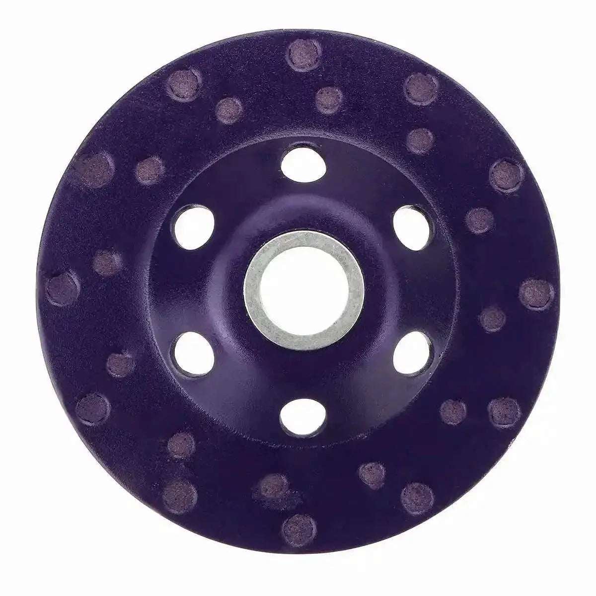 4-inch diamond grinding wheel disc, bowl shape, dark purple, on white background