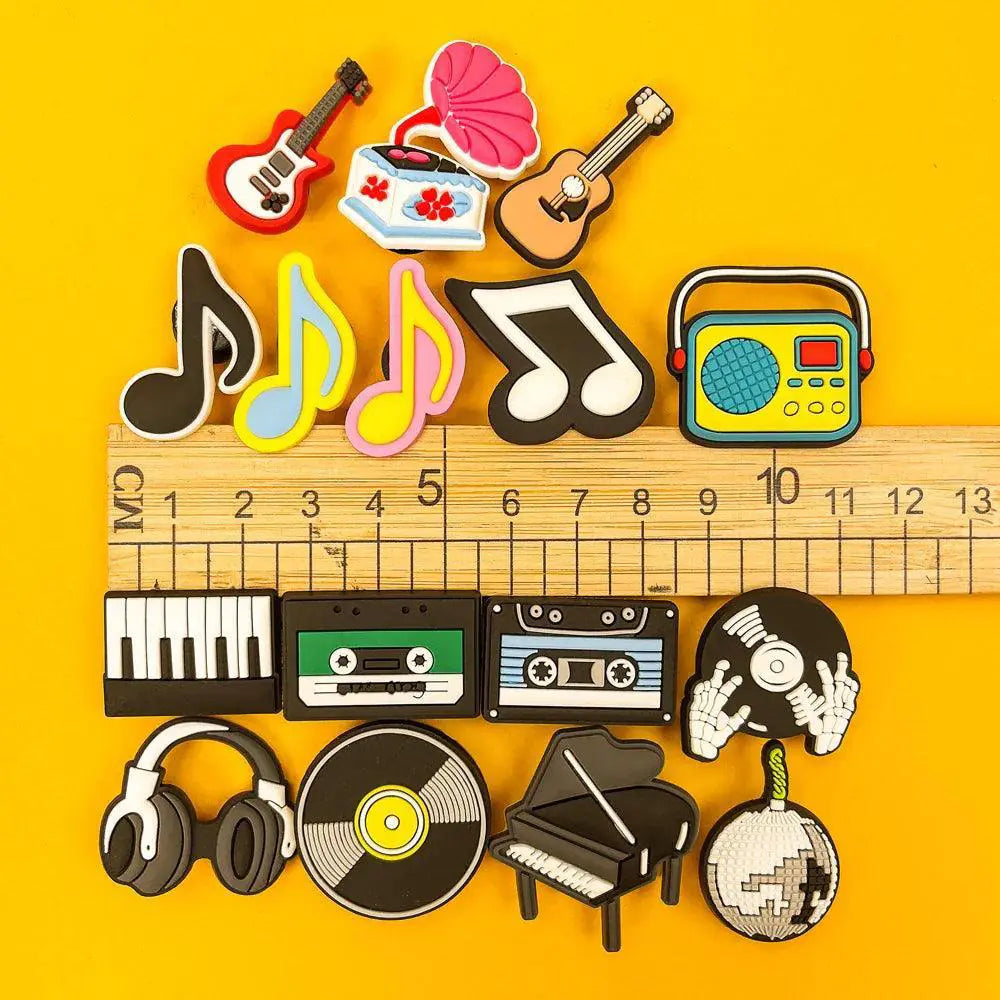 Musical Instrument Shoe Charms for Clog Guitar Violin