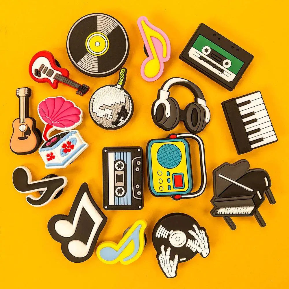 Musical Instrument Shoe Charms for Clog Guitar Violin