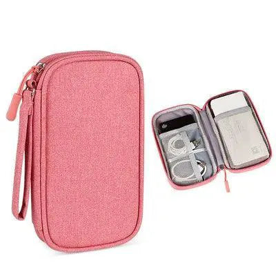 Portable 20000mAh Power Bank Bag USB Gadgets Organizer
