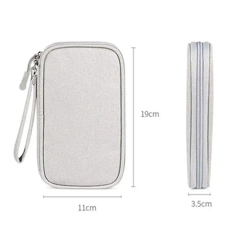 Portable 20000mAh Power Bank Bag USB Gadgets Organizer
