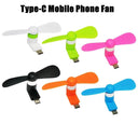 1W Creative Portable Mini Micro USB Fan For Mobile Devices
