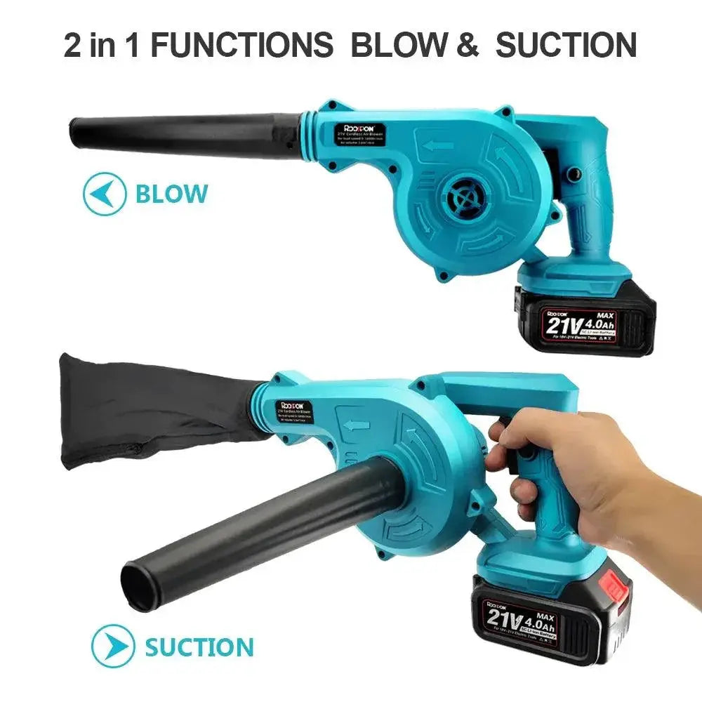 2 In 1 21V Cordless Electric Air Blower And Suction Cleaner