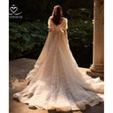 Versatile Beach Bride Dress With Cloak