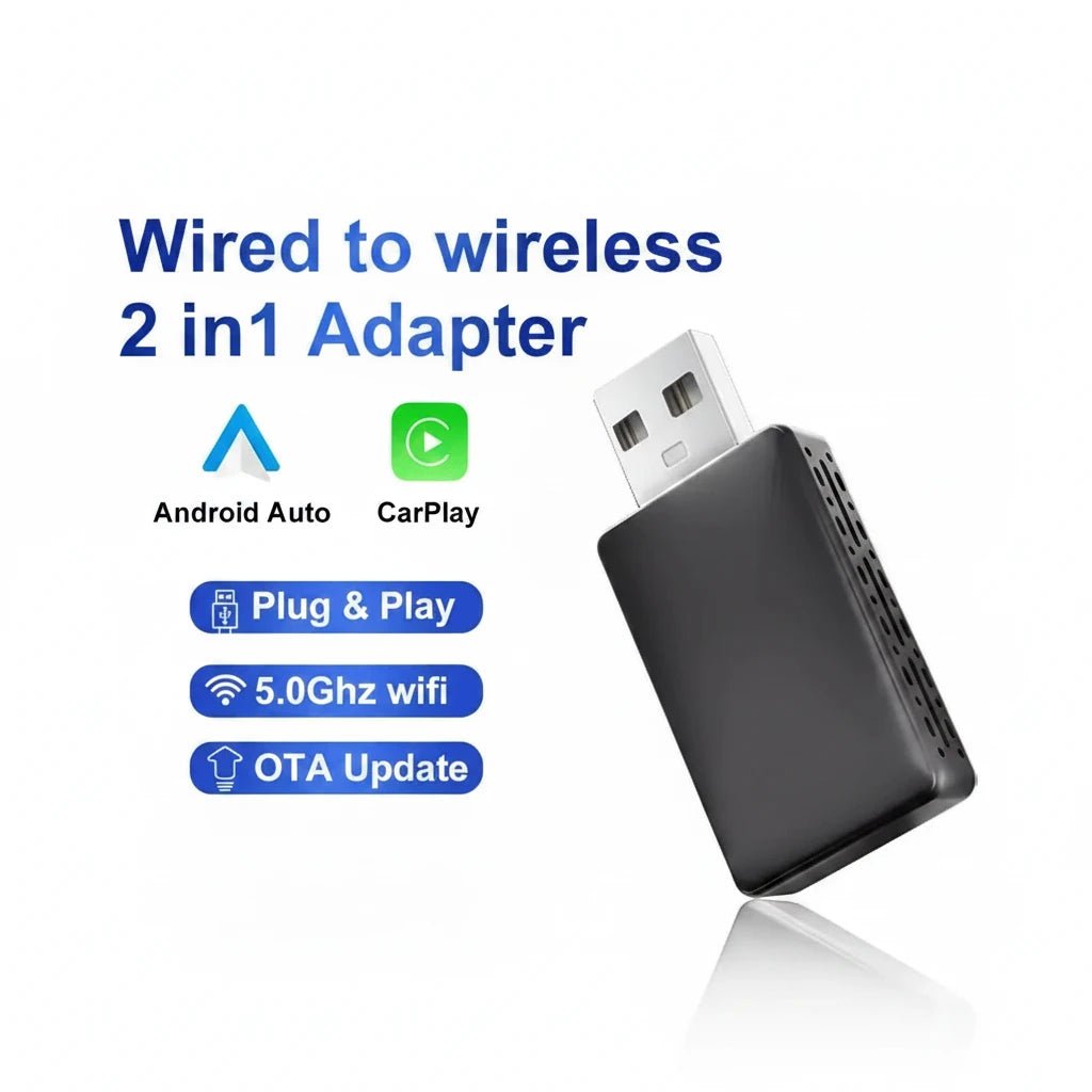 2-in-1 Wireless CarPlay Adapter for Cars
