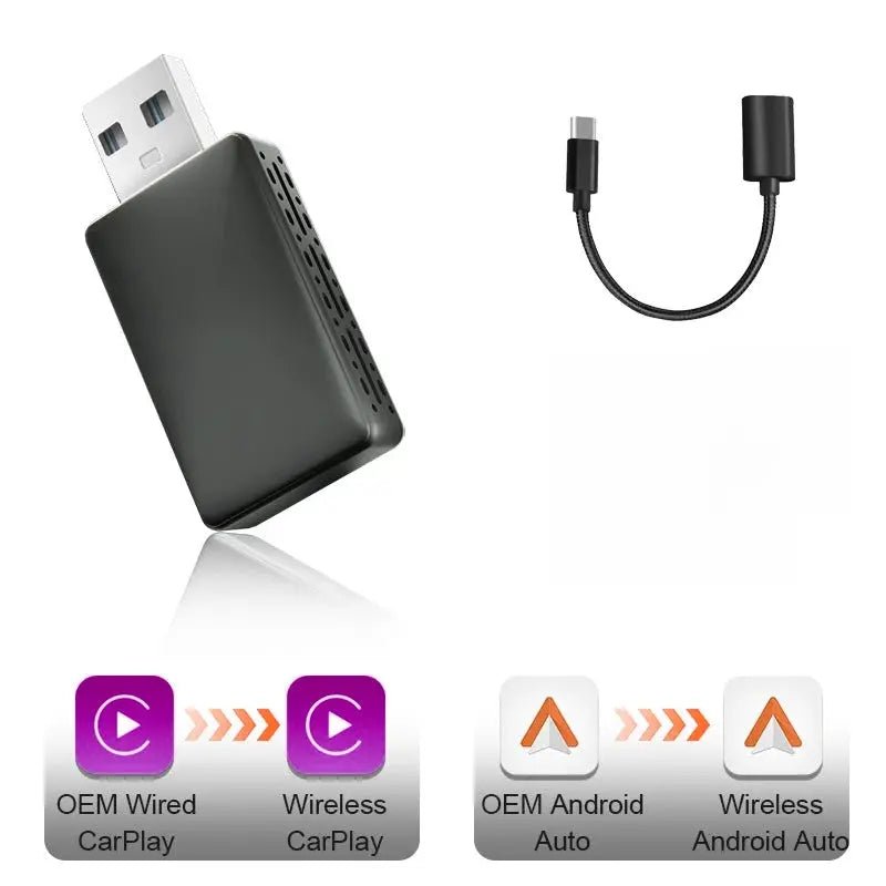 2-in-1 Wireless CarPlay Adapter for Cars
