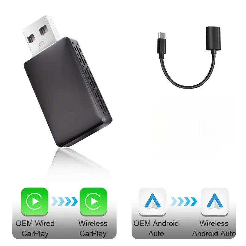2-in-1 Wireless CarPlay Adapter for Cars