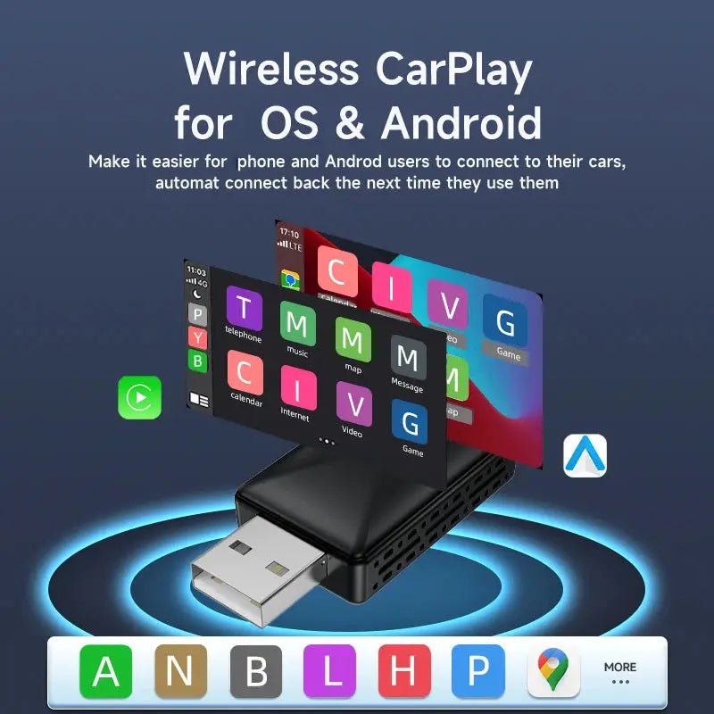 2-in-1 Wireless CarPlay Adapter for Cars