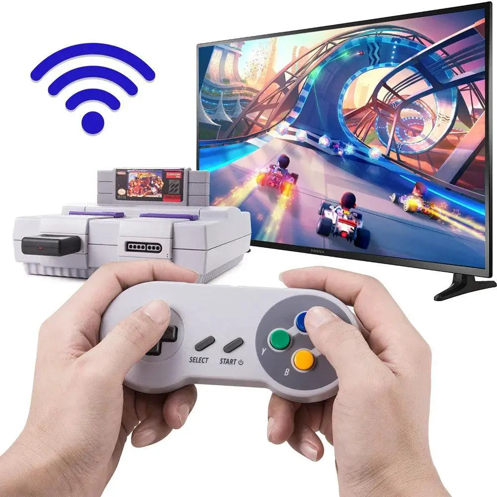 2 Pack Wireless SNES Retro Controller Gamepad 2 4 GHz