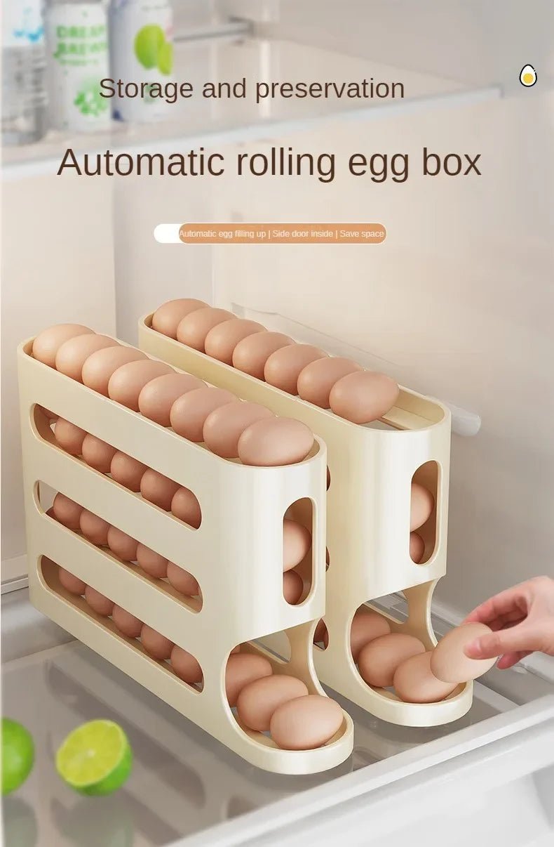 2 To 4 Layer Ladder Style Egg Storage Box For Refrigerator Side Door For Busy Kitchens
