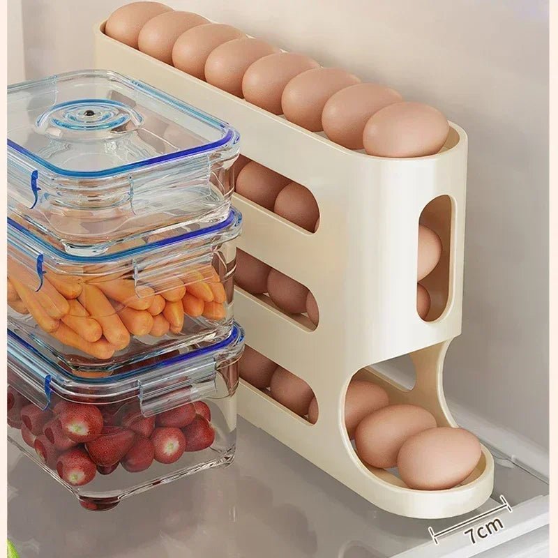 2 To 4 Layer Ladder Style Egg Storage Box For Refrigerator Side Door For Busy Kitchens