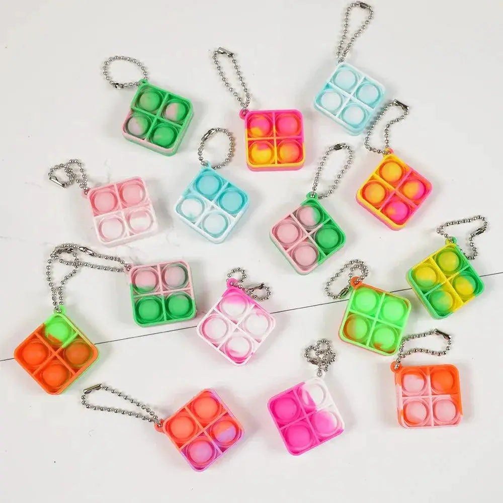 20 Mini Pop Keychain Fidget Toys for Toddler Sensory Fun