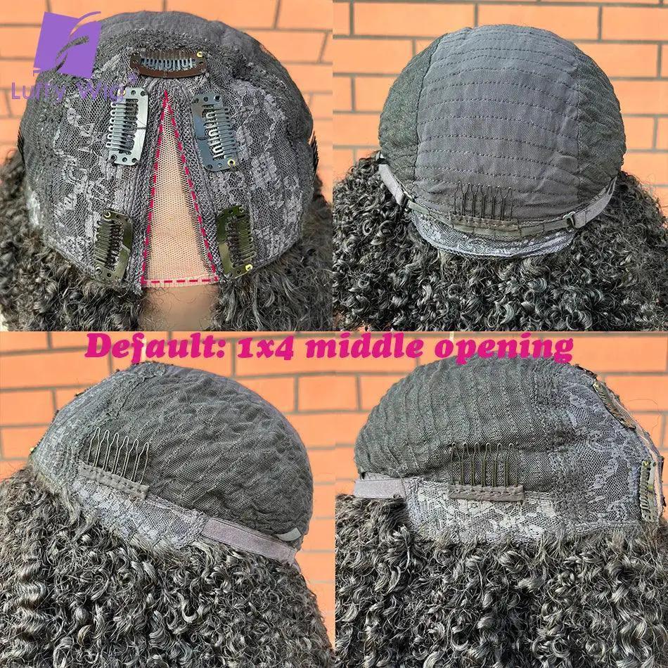 Two Hundred Percent Volume Afro Kinky Curly V Part Wig