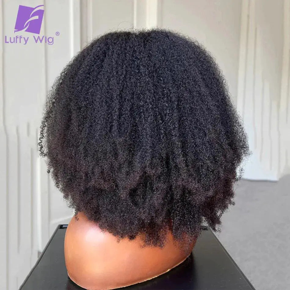 Two Hundred Percent Volume Afro Kinky Curly V Part Wig