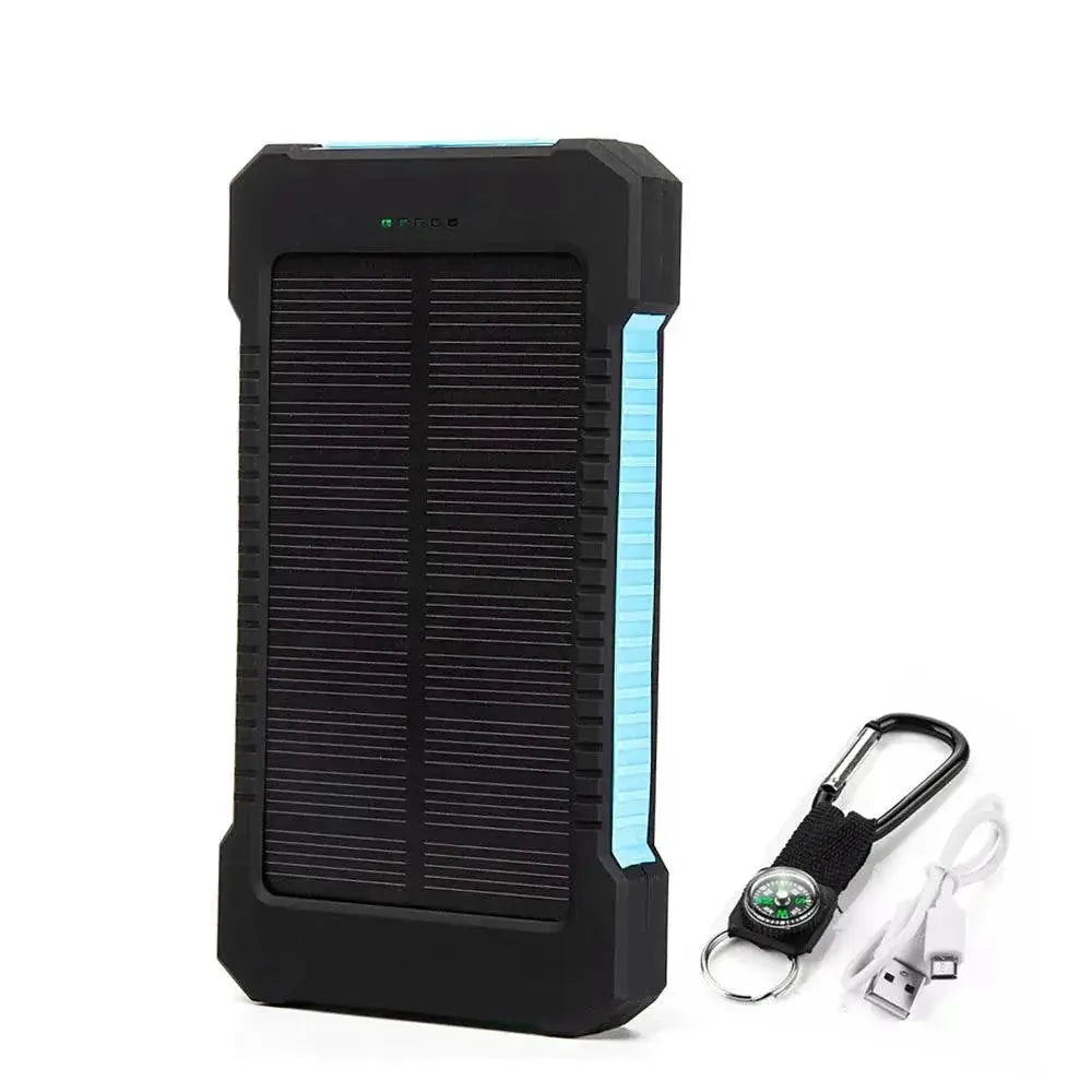 20000mAh Waterproof Solar Power Bank Dual USB LED SOS Light