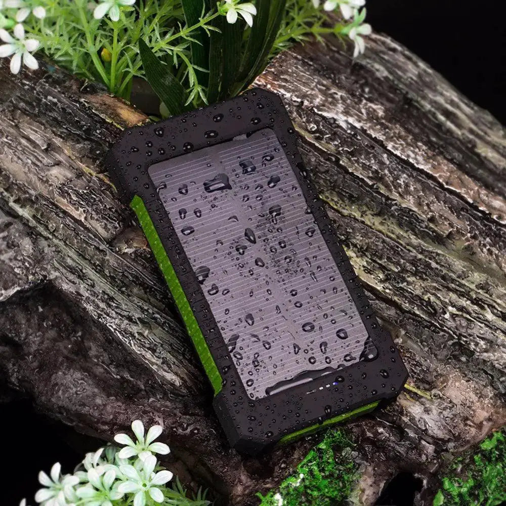20000mAh Waterproof Solar Power Bank Dual USB LED SOS Light