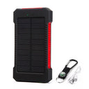 20000mAh Waterproof Solar Power Bank Dual USB LED SOS Light