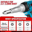 Cordless Rivet Gun for Automotive Work