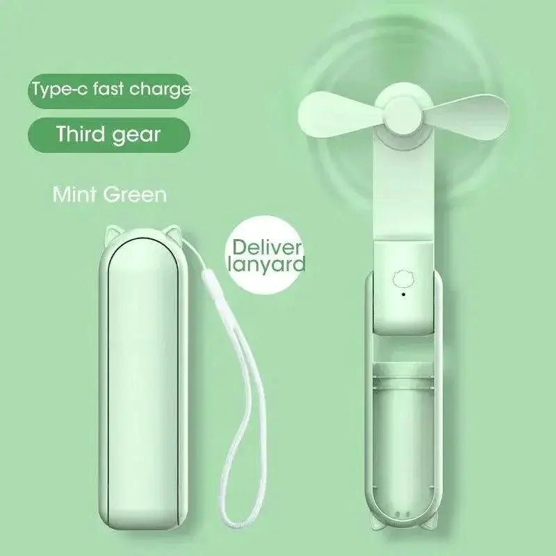 2000mAh Mini Portable Fan USB Rechargeable Handheld Cooler