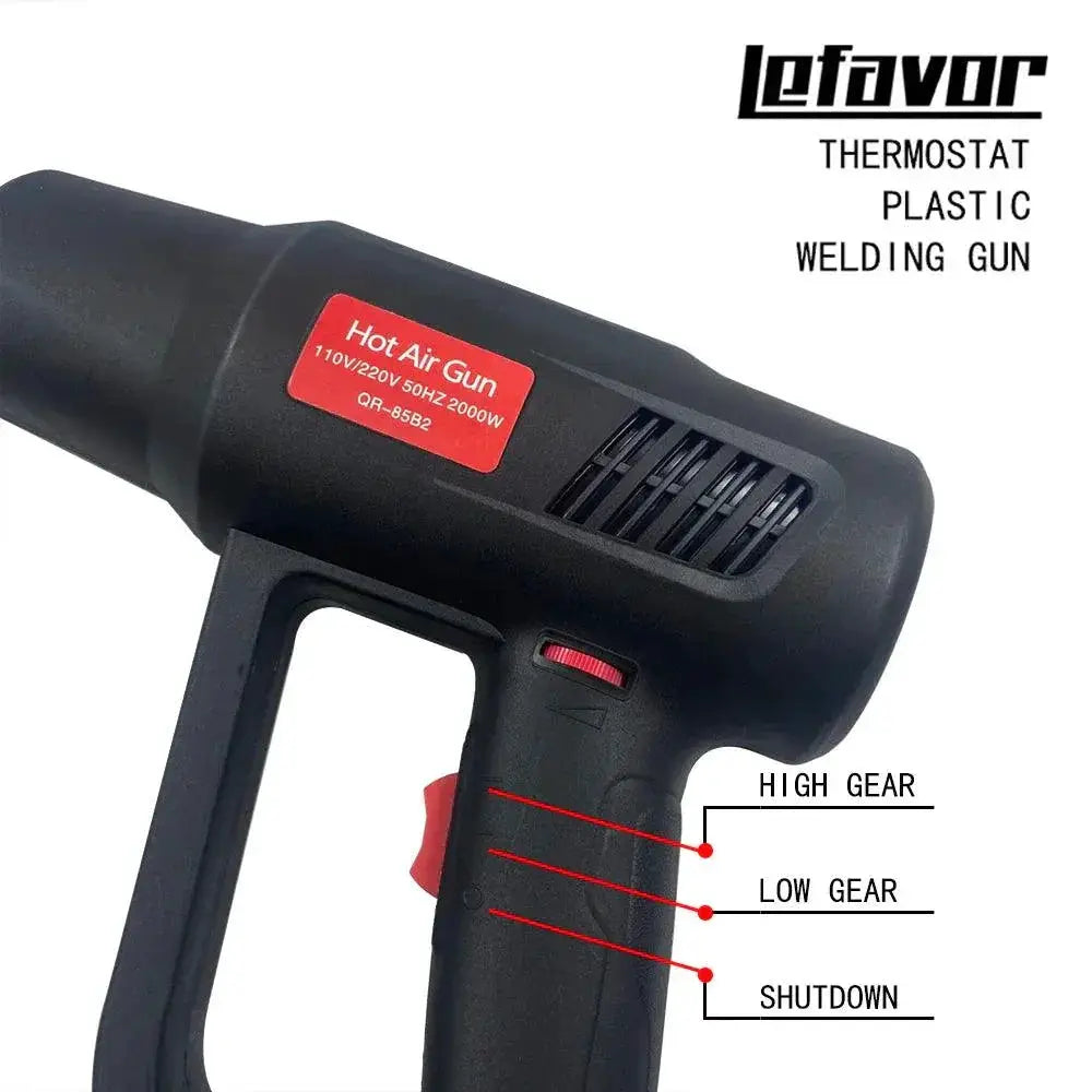 2000W Electric Hot Air Gun 220V Industrial Nozzle Dual Speed