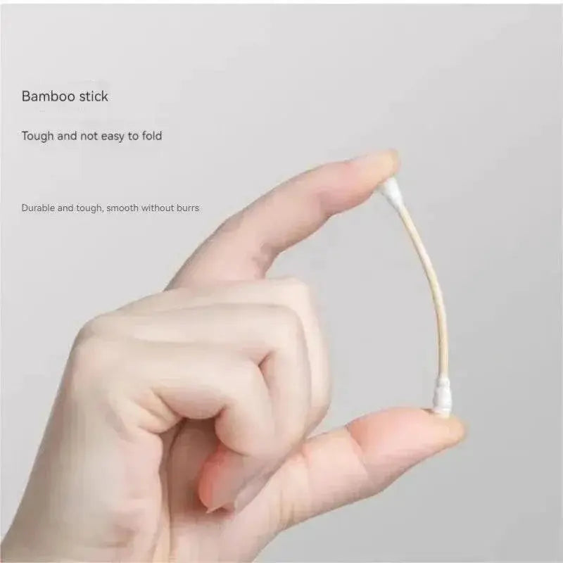 Double Ended Wooden Cotton Swabs For Makeup Hygiene 200 Pcs