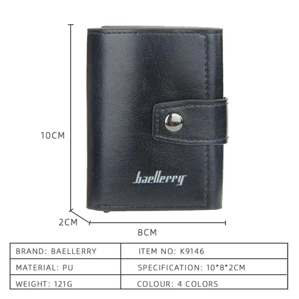 Mens RFID Slim Leather Card Wallet High Quality Mini Wallet