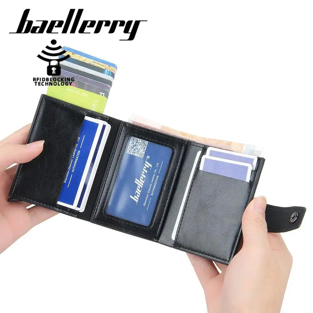 Mens RFID Slim Leather Card Wallet High Quality Mini Wallet