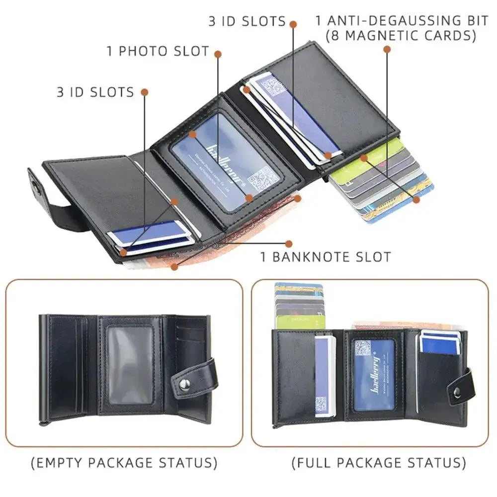 Mens RFID Slim Leather Card Wallet High Quality Mini Wallet