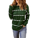 2024 Fall and Winter Stripes Tie-Dye Hoodie for Women