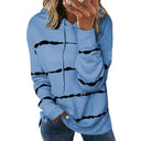 2024 Fall and Winter Stripes Tie-Dye Hoodie for Women