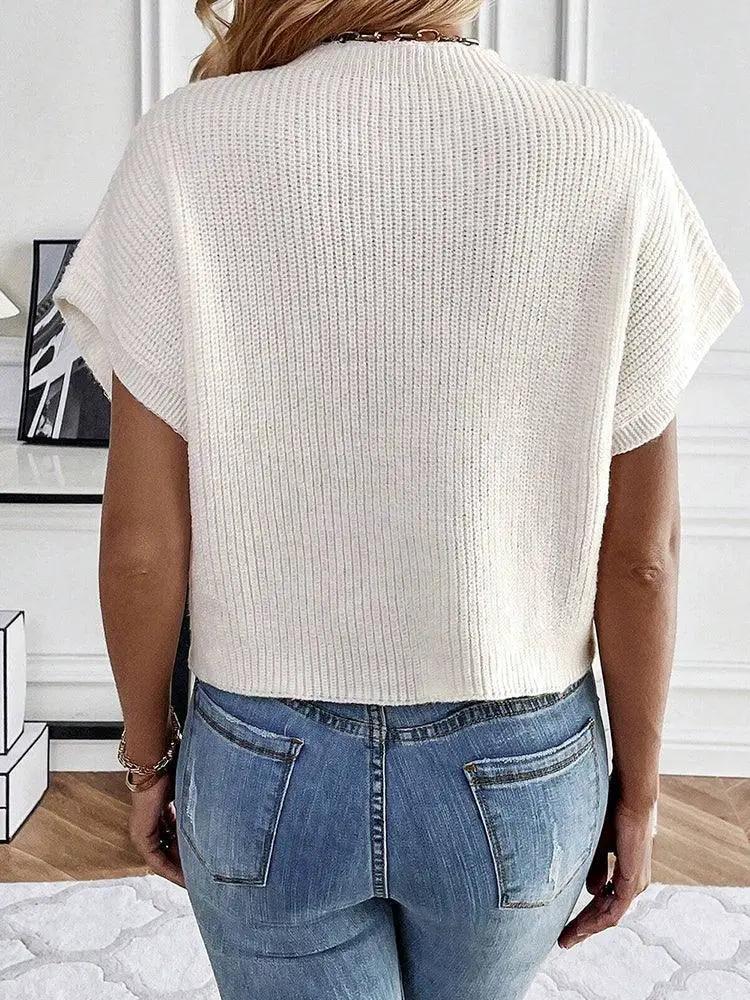 Arrival Short Sleeve Knit Sweater Women Summer Casual Wear