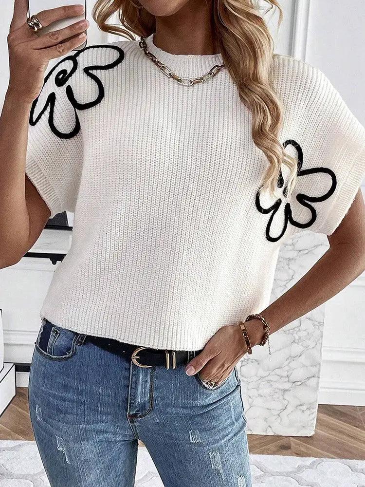 Arrival Short Sleeve Knit Sweater Women Summer Casual Wear