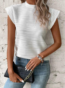 2024 Summer New Drop-Shoulder Sleeve Solid Color T-Shirt