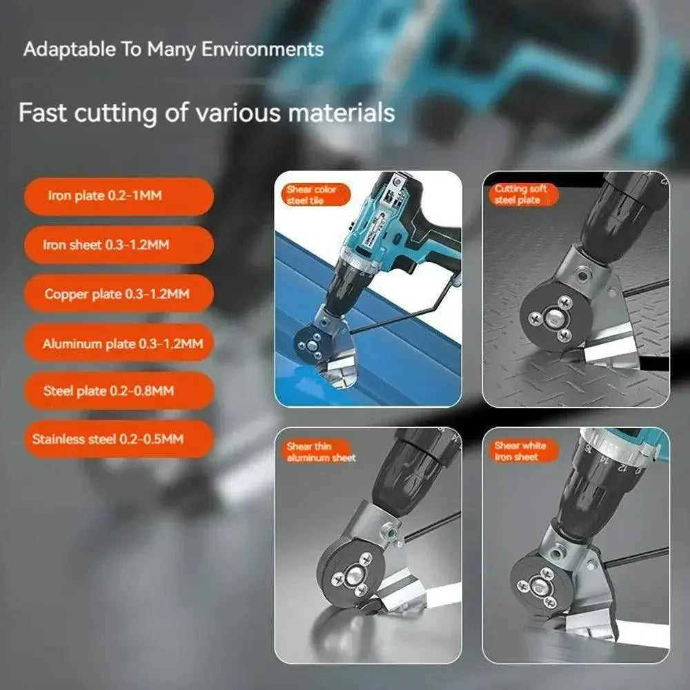 Universal Electric Drill Shear Plate Cutter Tool for Metal