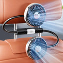 2026 360 Adjustable Car Dual Head Fan Low Noise Type C Charge For Quiet Drives
