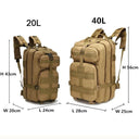 20L/40L Outdoor Rucksacks Tactical Backpack For Camping